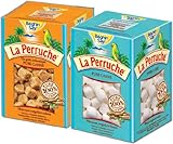 La Perruche 2 x 250g Sugar Cube Set - 1ea of White and Brown Sugar Cubes