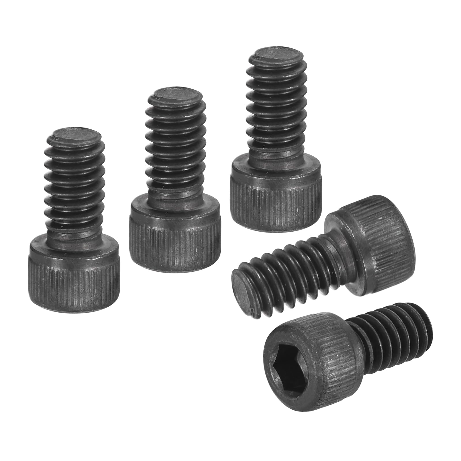 DTGN 1/4"-20x1/2" Socket Head Cap Screws Bolts - 25Pack - Good for Road Bicycle, Mountain Bike, Auto, Motorcycle - Carbon Steel Hex Head Metric Screws, Black