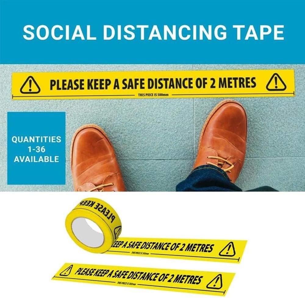 Safety Tape PLEASE KEEP A SAFE DISTANCE OF 2 METRES – Social Distancing ...