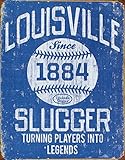 Louisville Slugger - Blue Tin Sign 13 x 16in