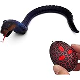 Tipmant Realistic Remote Control Snake RC Cobra Animal Toy Crawling Electric Electronic Battery Powered Honored for Kids Cat Halloween Christmas Prank Toys Birthday Gifts (Blue)