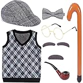 Boy 100 Days of School Old Man Grandpa Dress up Outfit Accessories