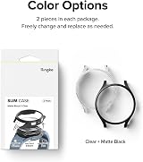Ringke Galaxy Watch 5 Pro 45mm Slim Hard PC Case 2 Pack Clear Matte Black view 9