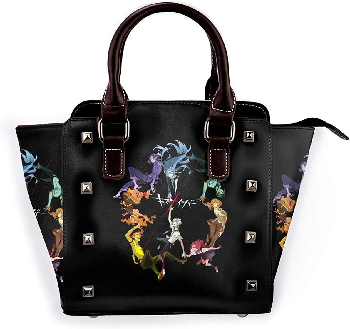 Womens Handbag Kiznaiver Leather Rivet Shoulder Tote Bags