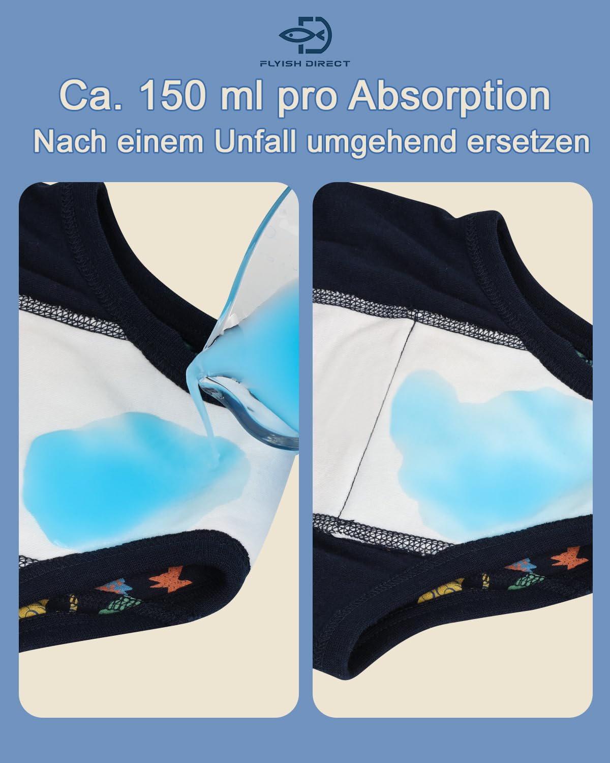 Flyish Packung mit 6 Baby Trainingshosen Töpfchen Unterwäsche Kleinkinder Windelhosen Toilettentraining Unterwäsche Entzückende Tiermuster Trainingshose Jungen 3 Jahre 3