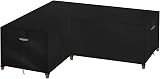 Dokon L-Shape Garden Furniture Cover Heavy Duty Oxford Waterproof 222x286x85