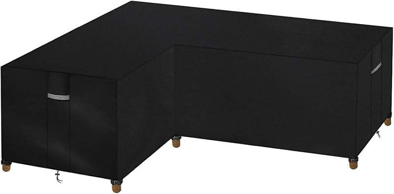 Dokon L-Shape Garden Furniture Cover Heavy Duty Oxford Waterproof 222x286x85