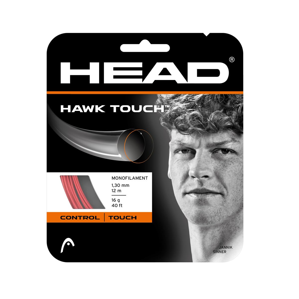 HEAD Unisex - Adult Hawk Touch Set Tennis String, Unisex – Adults, Tennis string, 281204-18 RD, red, 18