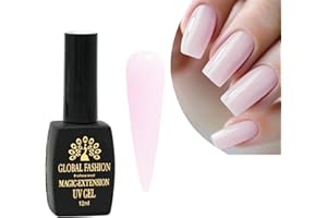 GLOBAL FASHION PROFESSIONAL Magic Builder Gel, 7-in-One Builder Gel for Nails, LED/UV Lamp Cured, Base Coat Strengthener, No Heat Spike, Odorless, Long-Lasting, Nail Extensions, DIY Salon, Nail Art, Nail Care