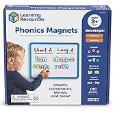 Learning Resources Phonics Magnets | Phonics Manipulatives for Kids, Magnetic Alphabet Recognition, Toys for Word Building, Learning Letters and Sounds