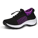 STUNAHOME Orthopedic Sneakers Breathable Women Walking Shoes Slip on Trainers Women's Comfortable Casual Ladies Athletic Shoe Thick Bottom