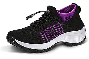 STUNAHOME Orthopedic Sneakers Breathable Women Walking Shoes Slip on Trainers Women's Comfortable Casual Ladies Athletic Shoe Thick Bottom