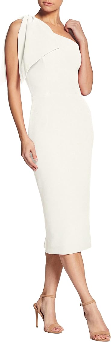 mila asymmetric midi dress