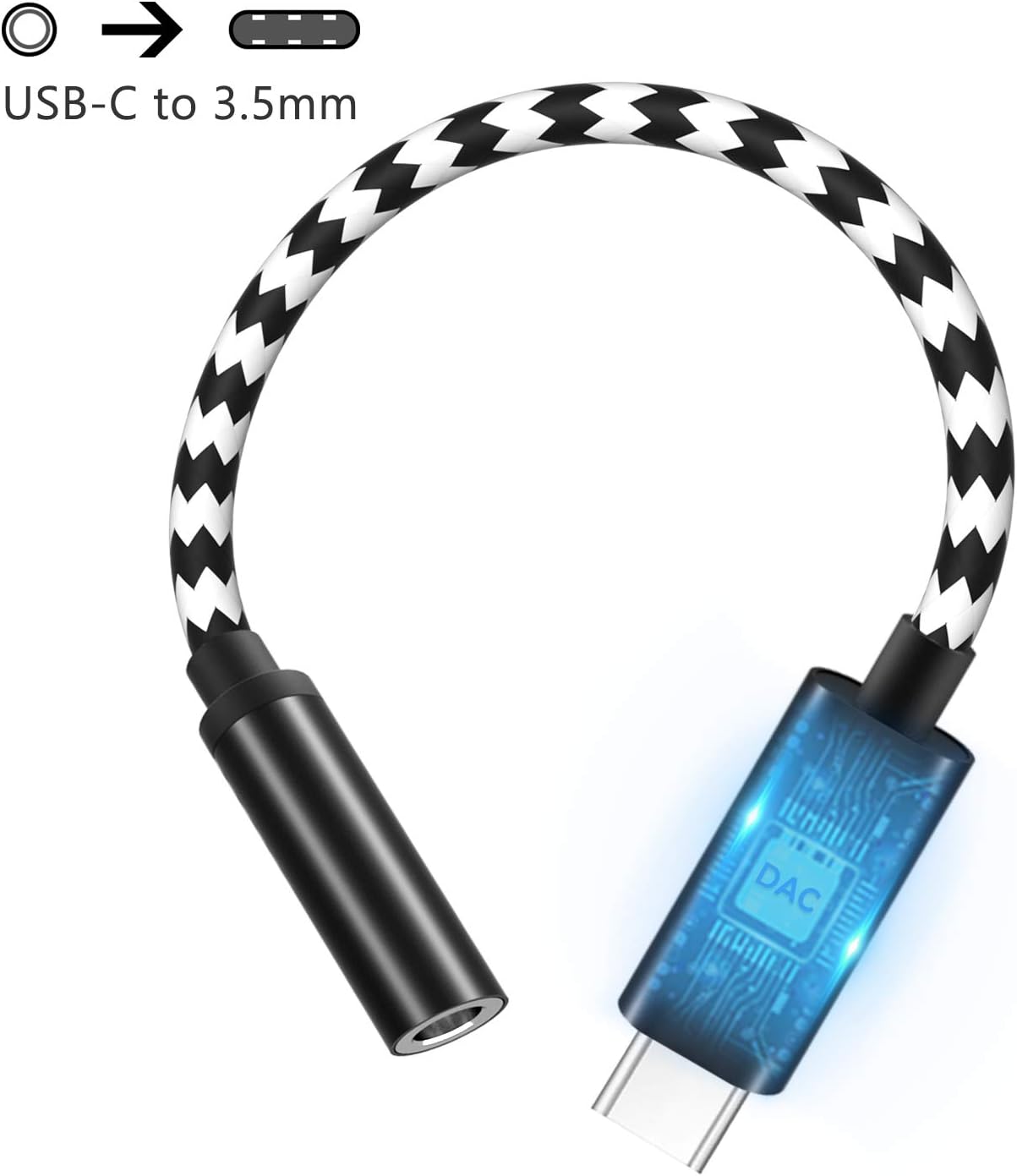 [Upgraded] Pixel 3 USB C Audio Adapter,DISDIM Type C to 3.5mm Headphone Jack Aux Cable Compatible with Google Pixel 3/3XL/2/2XL,iPad Pro 2018,Moto Z, HTC,MacBook Pro,Chromebook and Other USB-C Devices
