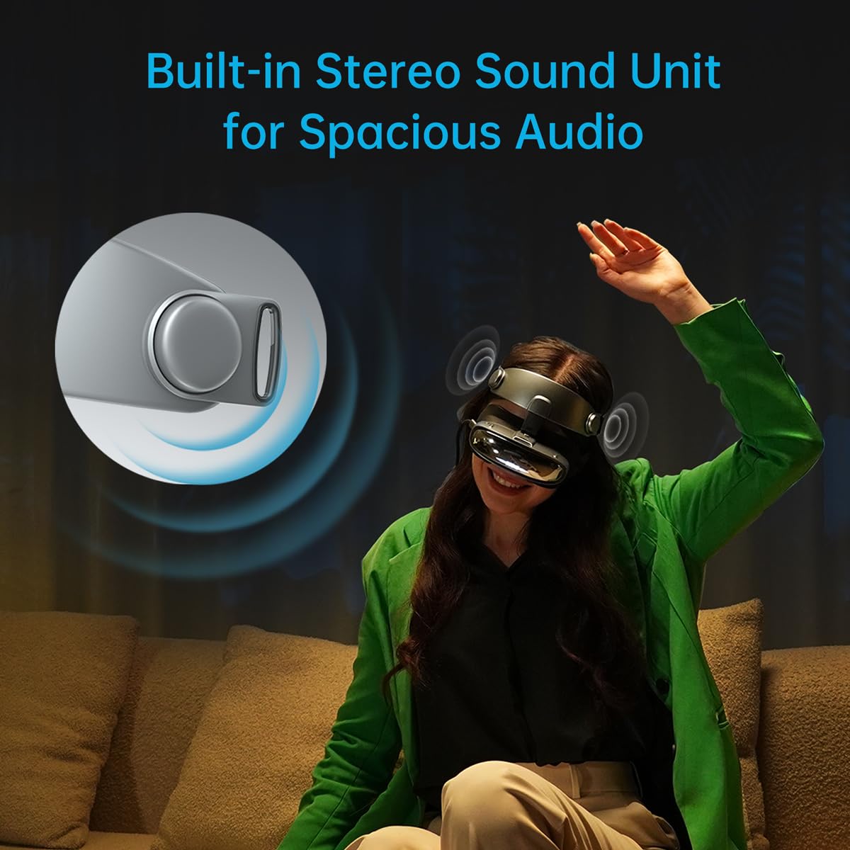 Goovis G3X XR Head Mounted Display – 800'' FHD Sony Micro-OLED Display, Dual Viewing Modes, Portable 3D Theater for Gaming、Streaming, Compatible with iPhone 16/Android/PC/Handhelds/PS5