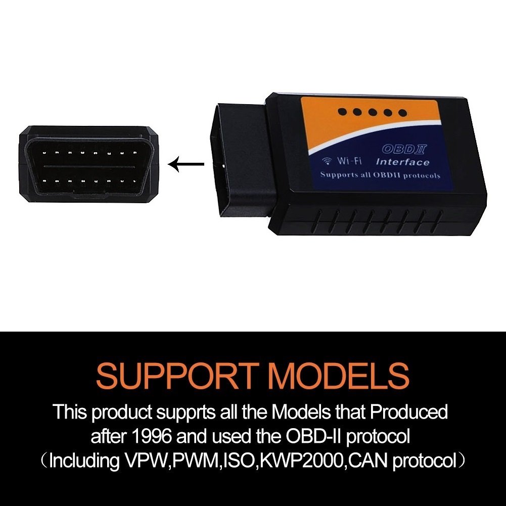 Interface supports all protocols. WIFI support IOS Android and PC platforms OBDII interface supports all OBD Protocols.