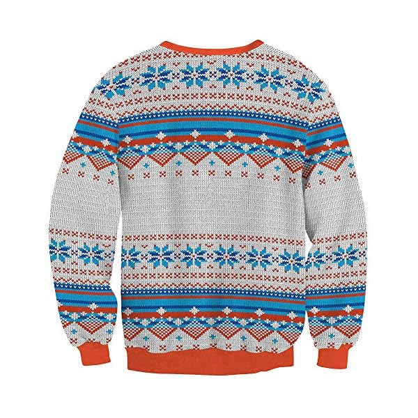 Arvilhill Christmas Mens Crew Neck Party 3D Printed Sweatshirt Funny Long Sleeve Ugly Shirts Christmas Pattern 2XL - Image 4