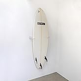 StoreYourBoard Surfboard Wall Mount - Floating Surf Board Display Rack for Garage Wall Shelving & Organizer, Vertical Surfboard Wall Mount for Shortboards, Fish Boards & Funboards - Clear Acrylic