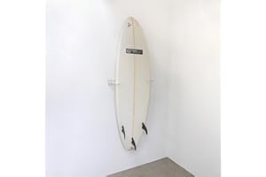 StoreYourBoard Floating Surfboard Wall Mount, Clear Acrylic Surf Board Display, Indoor Surfboard Wall Decor, Vertical Surfboard Rack for Shortboards, Fish Boards, and Funboards, Holds 50 lbs