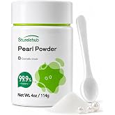 Sturelehub Pearl Powder Organic, 4oz, for DIY Masks and Beauty Care | 99.9% Purity, Cosmetic Grade, Silky Fine Texture, Blends Easily, Scoop Included, for Creams, Lotions and Cleansers