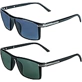 LifeArt Mens Polarized Sunglasses Ultralight Sports Fishing Driving Sunglasses for Men UV Protection Rectangle Metal Frame