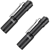 ThruNite Archer Mini USB-C Pocket EDC Flashlight, 2 Pack 405 Lumens IPX8 | Two 3.27in 1.2oz penlights per pack for inspection, repair and daily carry. Dual-direction clip, lockout mode