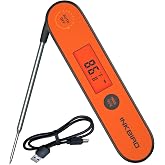 Inkbird Instant Read Thermometer IHT-1P | Digital Waterproof Rechargeable Food Thermometer with Calibration, Magnet, Backlit for Cooking Grill Smoker Kitchen Turkey