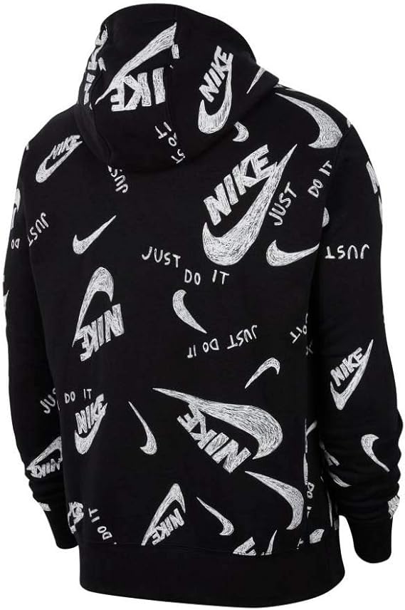 nike club aop logo hoodie