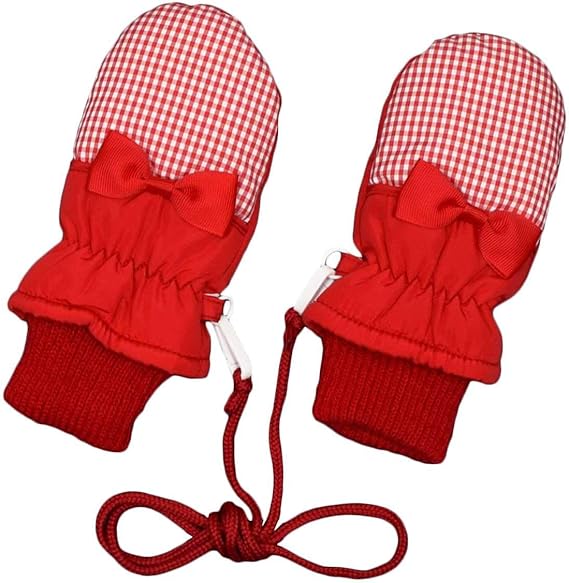 Amazon Co Jp アスナロ グローブ スノーミトン ベビー 女の子 裏ボア 撥水加工 手袋 グローブ ギンガム 服 ファッション小物