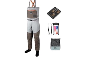 Trudave Fishing Waders, Waterproof Chest Waders for Men & Women, Lightweight Insulated Stockingfoot Waders Breathable Fly Fishing Waders for Fishing Hunting