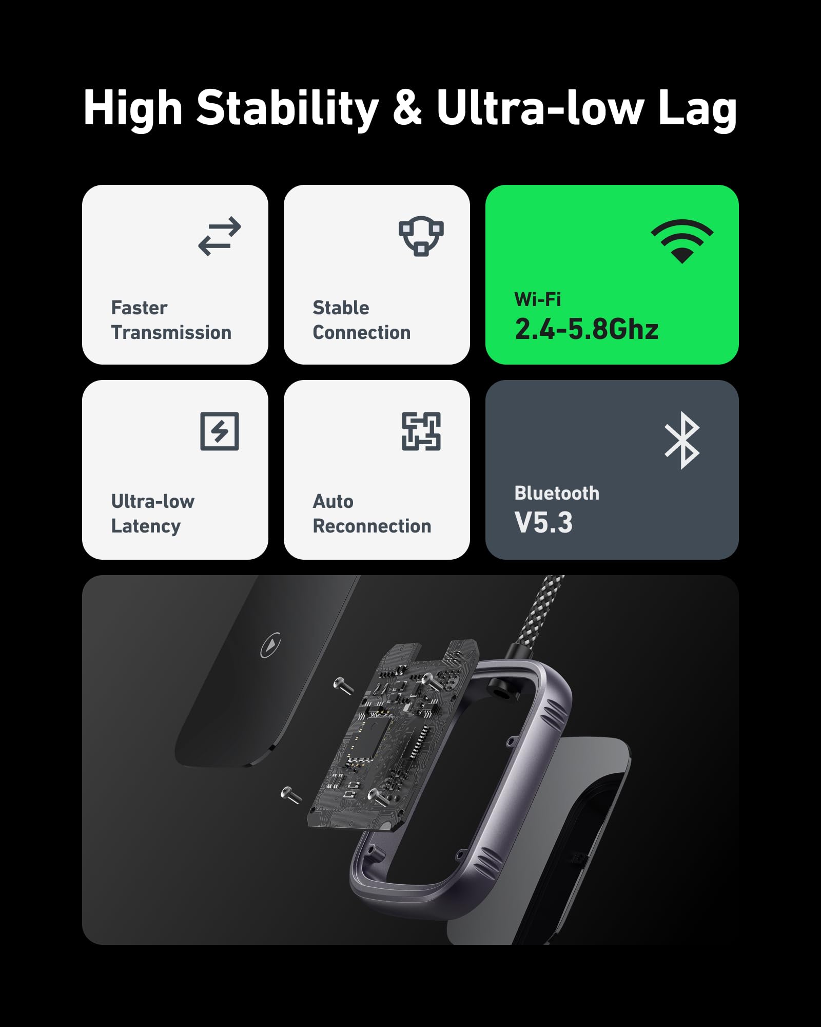 Moosieslife 2 in 1 Wireless Carplay Adapter & Android Auto Wireless Adapter, 2025 Bluetooth Car Play Adapters for Apple iPhone IOS10+ & Android10+, Only for Vehicles with Wired CarPlay & Android Auto