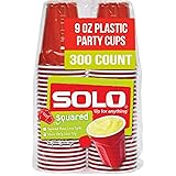 SOLO Cup Company Small Red Plastic Party Cups, 9