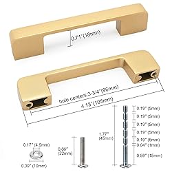 WEAVERBIRD 96 mm Cabinet Handles Gold Drawer Pulls