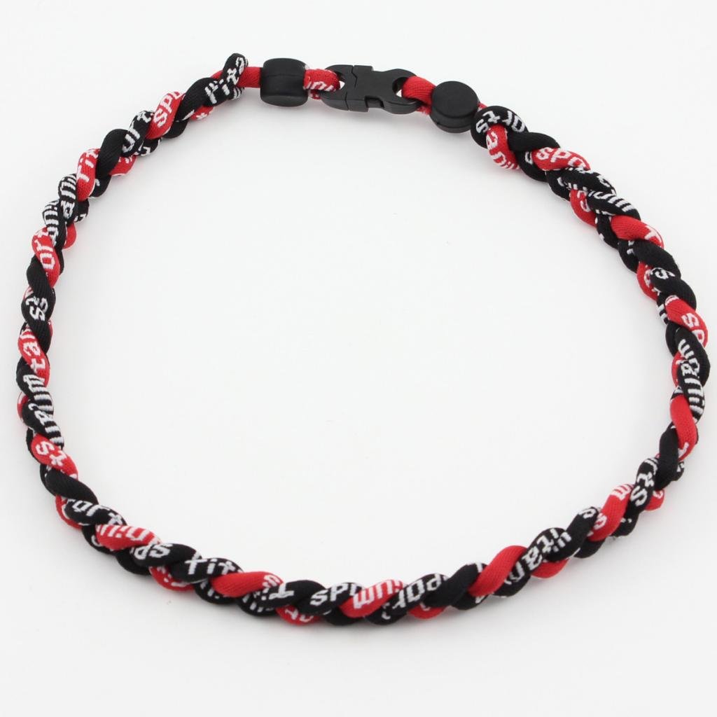Hot 20` Titanium Ionic Sports Necklace Baseball Softball Soccer Braided