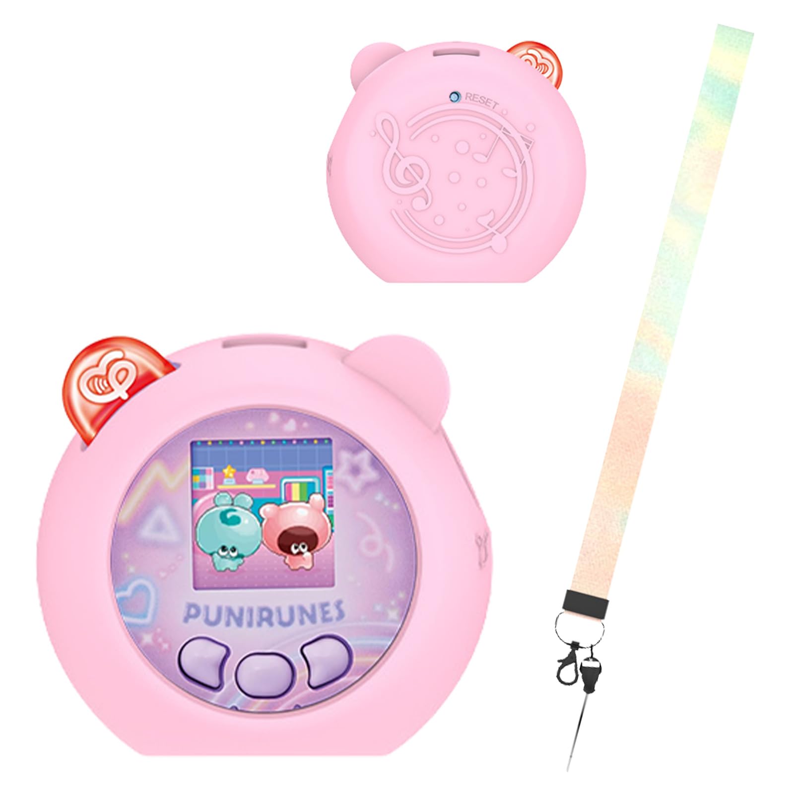 タカラトミー(TAKARA TOMY) ぷにるんず ぷにともつーしん 用 ケース カバー【YANMONGI】 保護カバー シリコン保護ケース ーチェーン付き 耐衝撃 落下防止 紛失ストラップ付き 防水 防塵 指紋防止 キズ防止 全面保護(ピンク) の商品画像