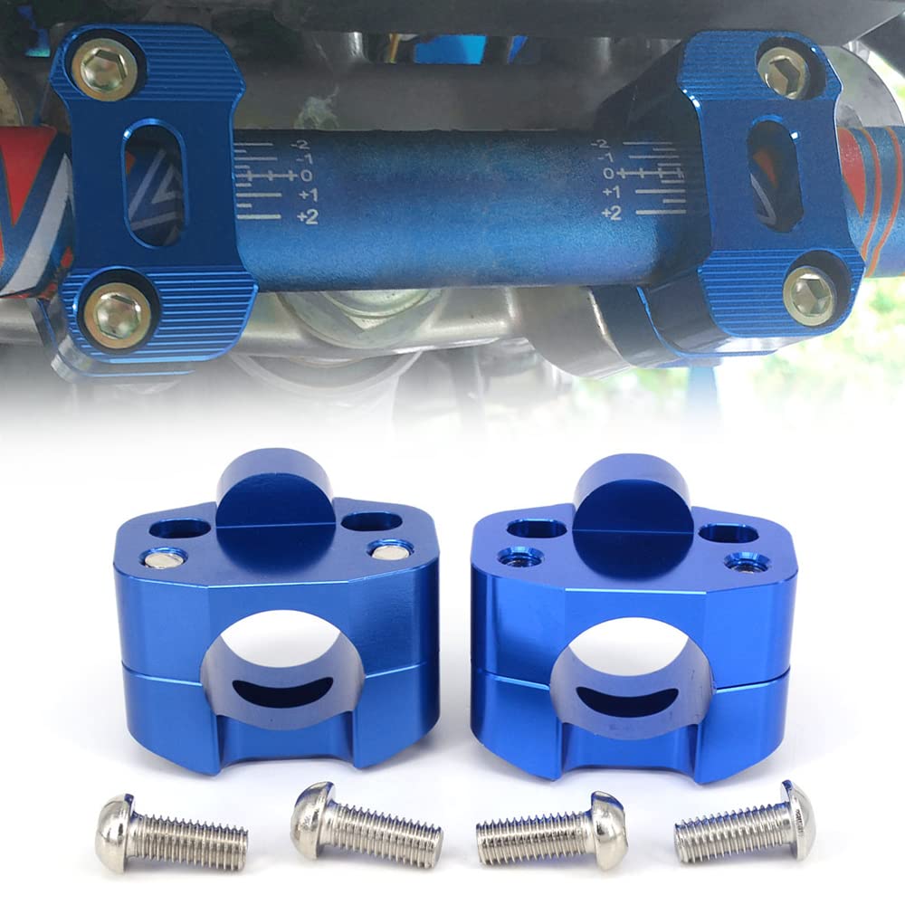 Motorcycle Handlebar Mount Clamp Adapter 7/8" to 1 1/8" Exchange For CRF YZF KXF KLX RMZ DRZ KX RM YZ SX EXC XC 65 85 125 250 Dirt Bike - Blue