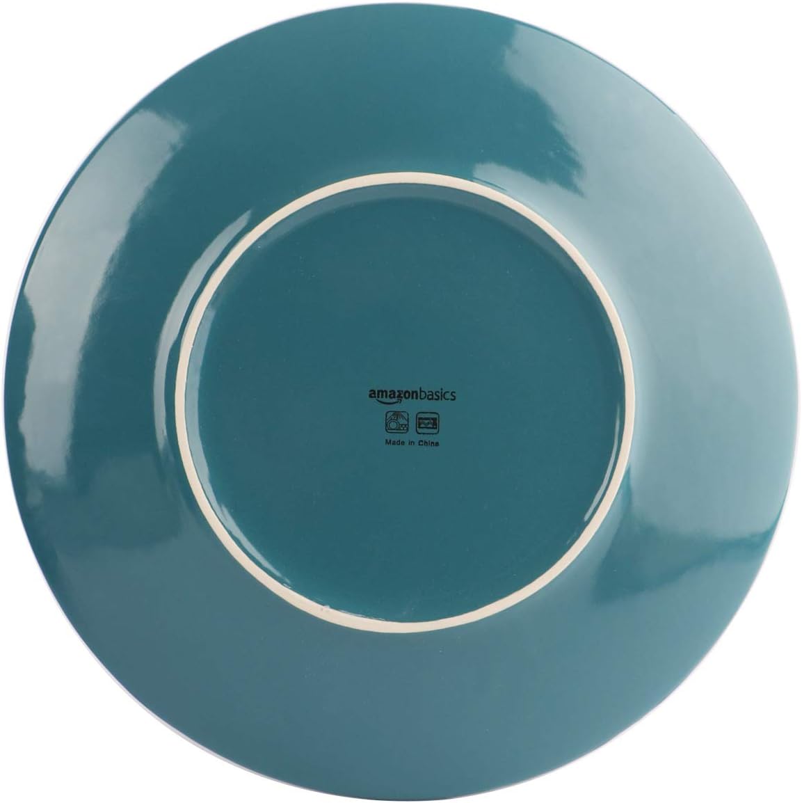 Amazon Basics 18-Piece Stoneware Dinnerware Set - Deep Teal, Service for 6 - Image 4