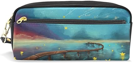 ペンケース 革 大容量 紋柄 縞柄 シンプル 筆箱 高校生 おしゃれ 化粧ポーチ 中学生 女子 かわいい 人気 多機能 プレゼント用 ペンケース 文房具 オフィス用品 Amazon