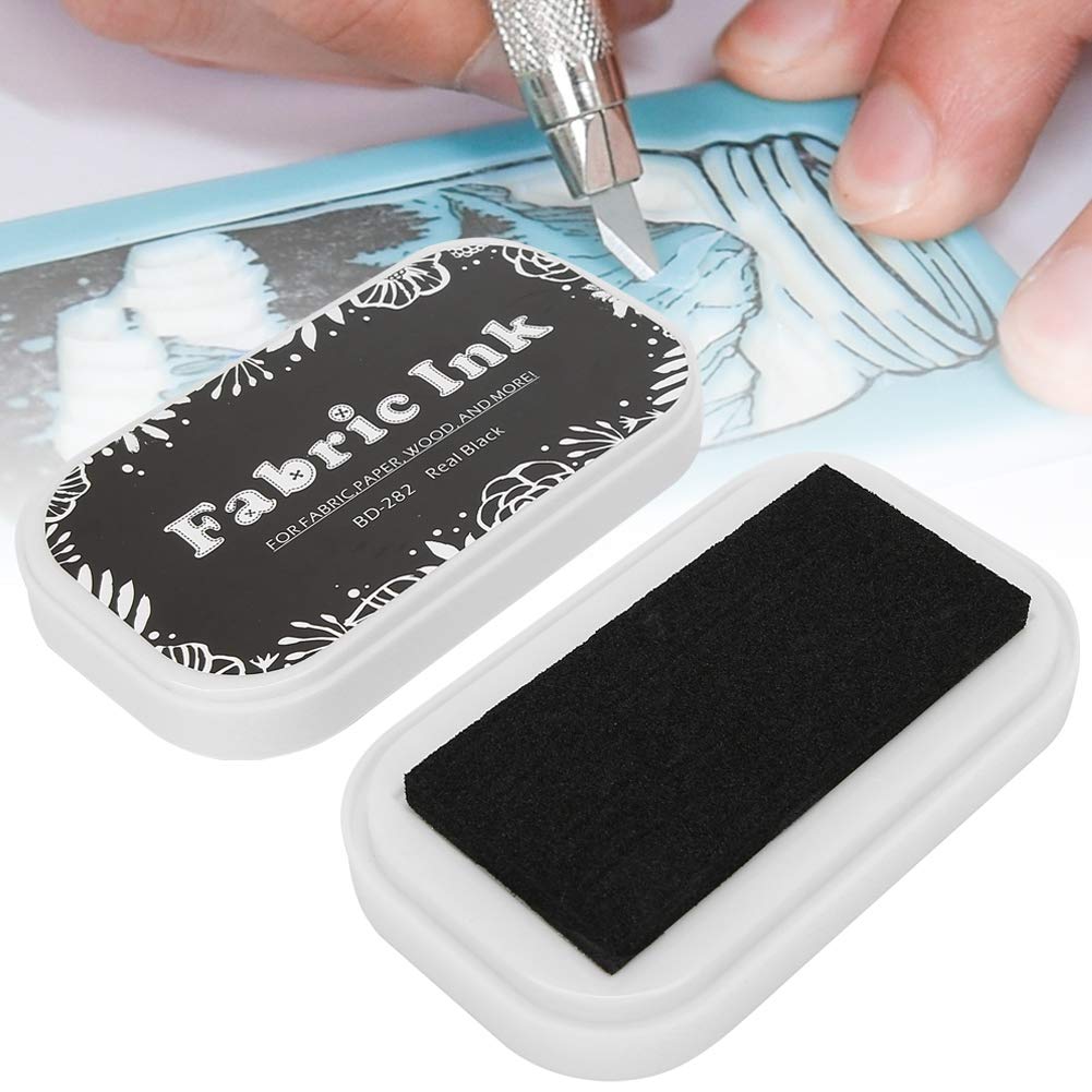 Jeanoko Eco-Friendly Stamp Ink Pad 9.5x5.52CM Clear Pattern Wood Paper for DIY Rubber Stamp Paper(BD-263 Forest Green)