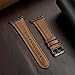 OUHENG Compatible with Apple Watch Band 42mm 44mm, Genuine Leather Band Replacement Compatible with Apple Watch Series 5 4 3 2 1 42mm 44mm Sport and Edition, Light Brown