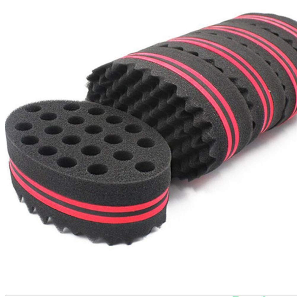 Wopohy Twist Hair Sponge, Magic Hair Twist Sponge Brush Afro Braid Style Dreadlock Coils Wave Hair Curl Swarm Hair Brush Double Sided Oval Brush for Home and Hairdresser