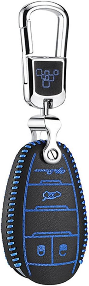 Key Cover for Alfa Romeo Giulia 2017 Alfa Romeo Stelvio 2017 Leather Holster Car Key Bag Key Case Key 2p (Blue 1)