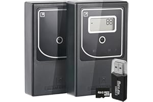 SMARTCOOUNTER Smart Counter Retail People Counter - Infrared & Wireless, Battery Operated, Hourly & Daily Statistics with Data Storage, Easy to Install, Upgraded, Black