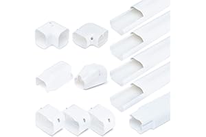 Sealproof Mini Split AC Line Set Cover Kit, 3" Decorative White Professional Grade PVC Kit Provides 15 FT Line Coverage for D