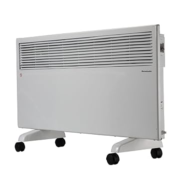 Homeleader elektrische Konvektor Heizung, mobile Konvektor mit 2 Heizstufen (1000/2000 W), stufenlos regelbarer Thermostat, S