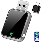 Wireless CarPlay Adapter 2026, Convert Wired to Wireless CarPlay Adaptor for Apple, Compatible with Cars with Factory Wired CarPlay for iPhone & Android with USB/USB-C Port (Light Grey)