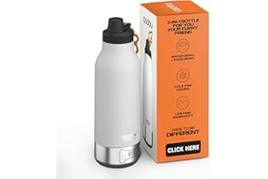 asobu Dog Barky Bottle – Insulated Stainless Steel Water Bottle with 2 Removable Dog Bowls for Food, Treats & Water – Pet-Friendly Travel Bottle for Hiking, Road Trips & Outdoor Adventures