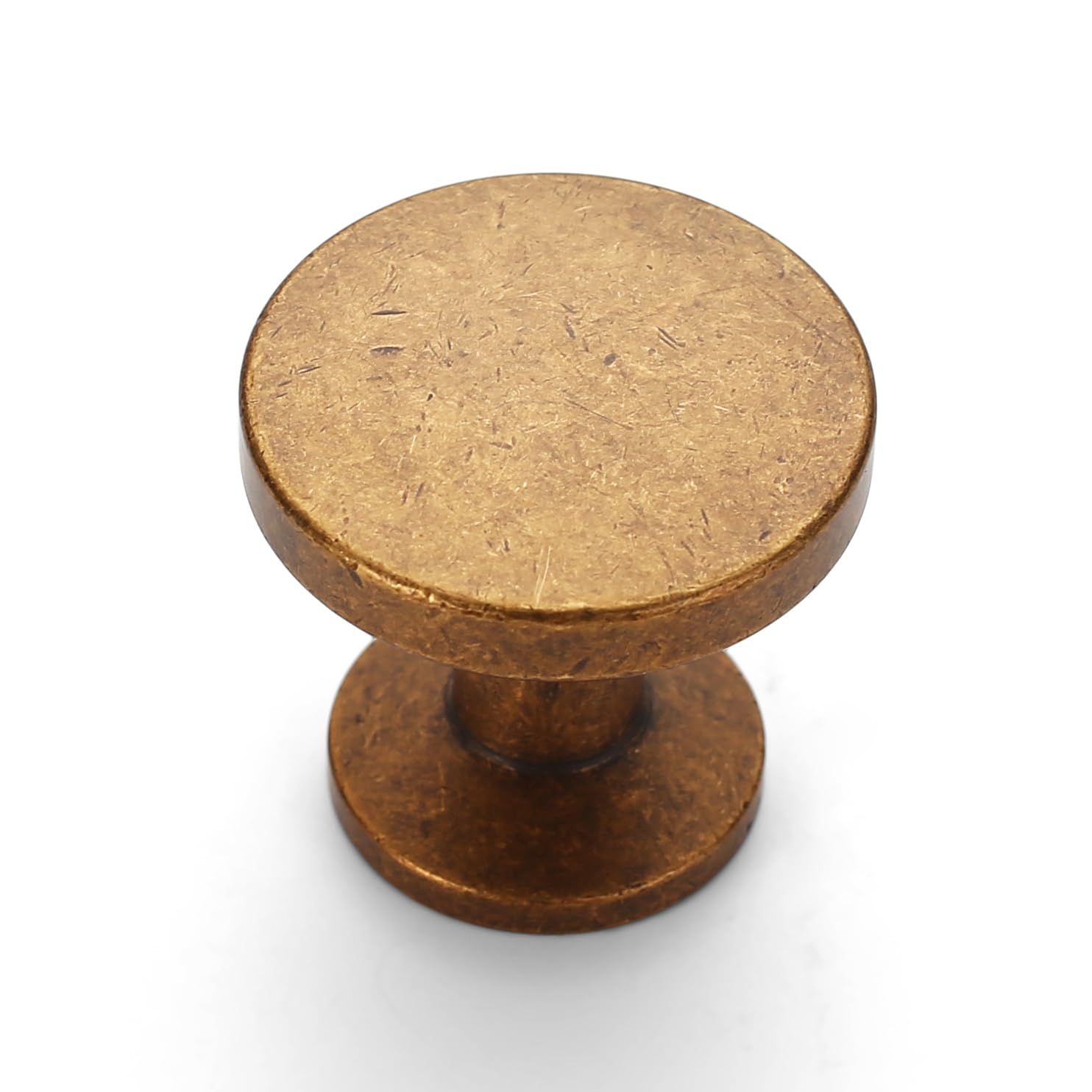 Photo 1 of Amerdeco 10 Pack Antique Brass Cabinet Knobs Single Hole Cabinet Pulls Round Kitchen Cabinet Knobs Drawer Knobs Dresser Knobs and Pulls for Bathroom Cabinets ZH0051