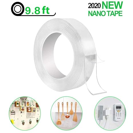 Deejay Adhesive Grip | Washable | Removable | Sticky | No Trace | Anti-Slip Gel Tape for Metal,