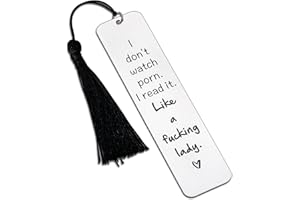 ZZP Stainless Steel Bookmarks for Book Lovers with Tassels for Birthdays and Christmas - Spicy Reading Presents for Female Friends and Book Clubs